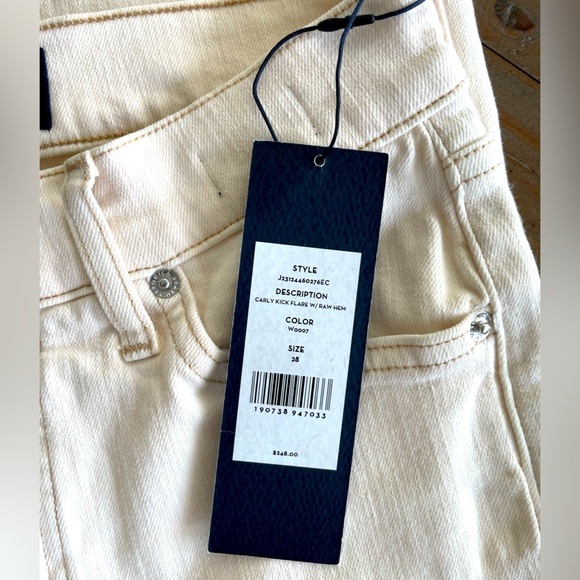 Veronica Beard Carly kick flare raw hem jean NWT - Picture 5 of 8